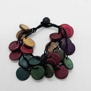 Colorful Coconut Shell Beaded Bracelet